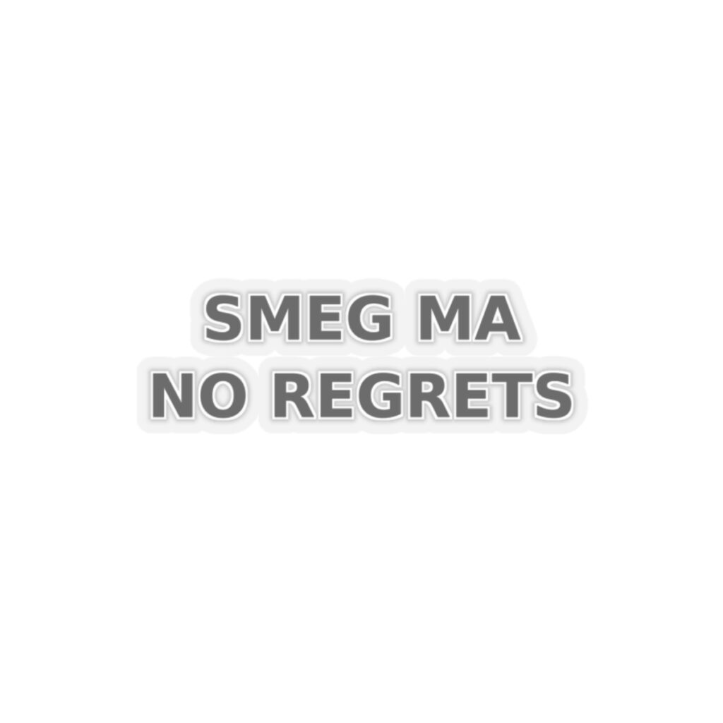 SMEG MA NO REGRETS Sticker