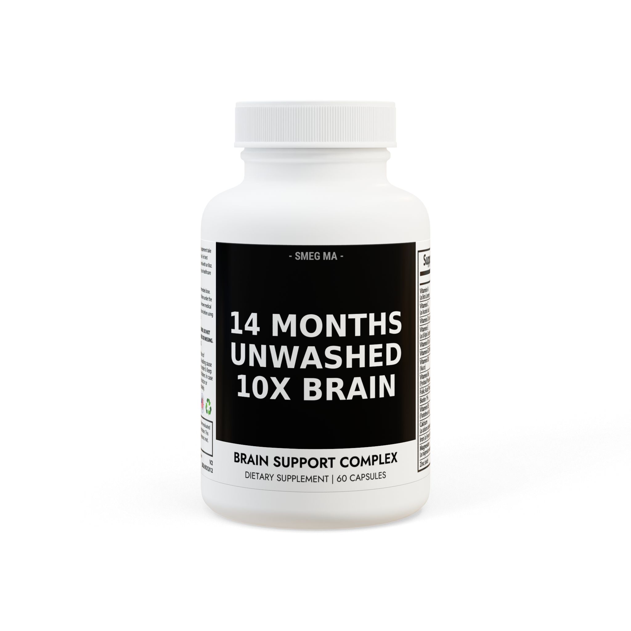 14 MONTHS UNWASHED, 10X BRAIN Cognition Booster