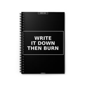 WRITE IT DOWN THEN BURN Notebook