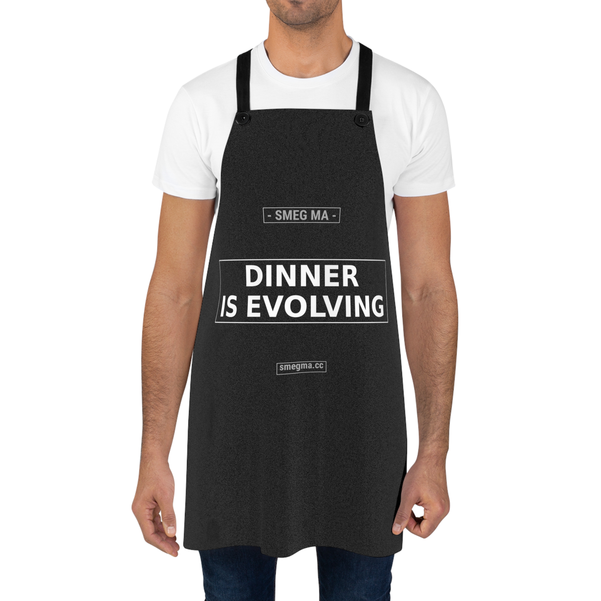 DINNER IS EVOLVING Apron - Image 4