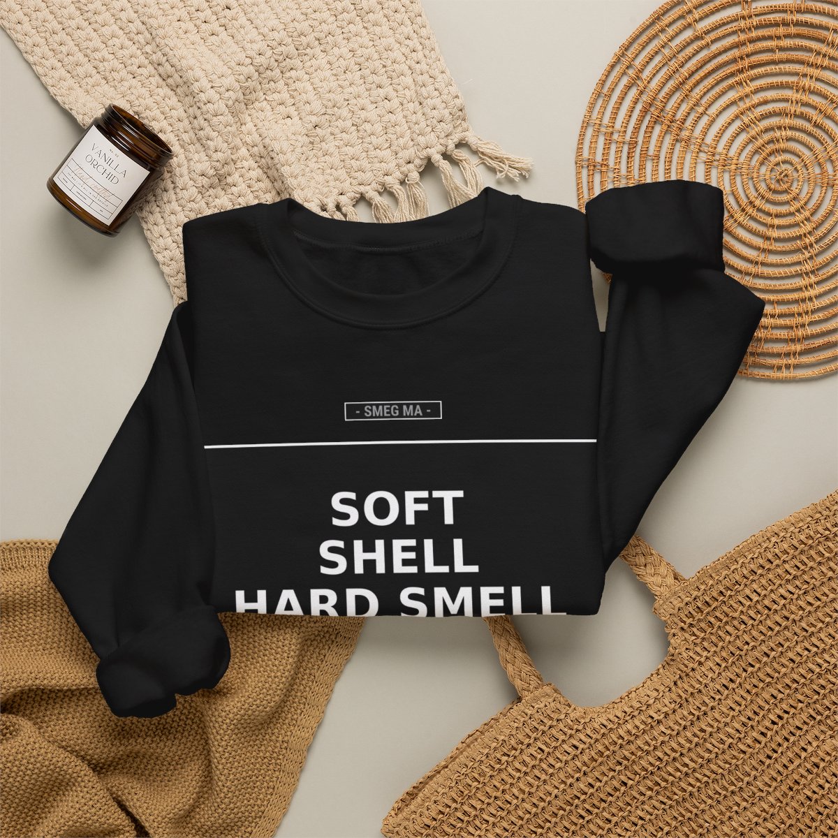 SOFT SHELL HARD SMELL Crewneck Sweatshirt - Image 4