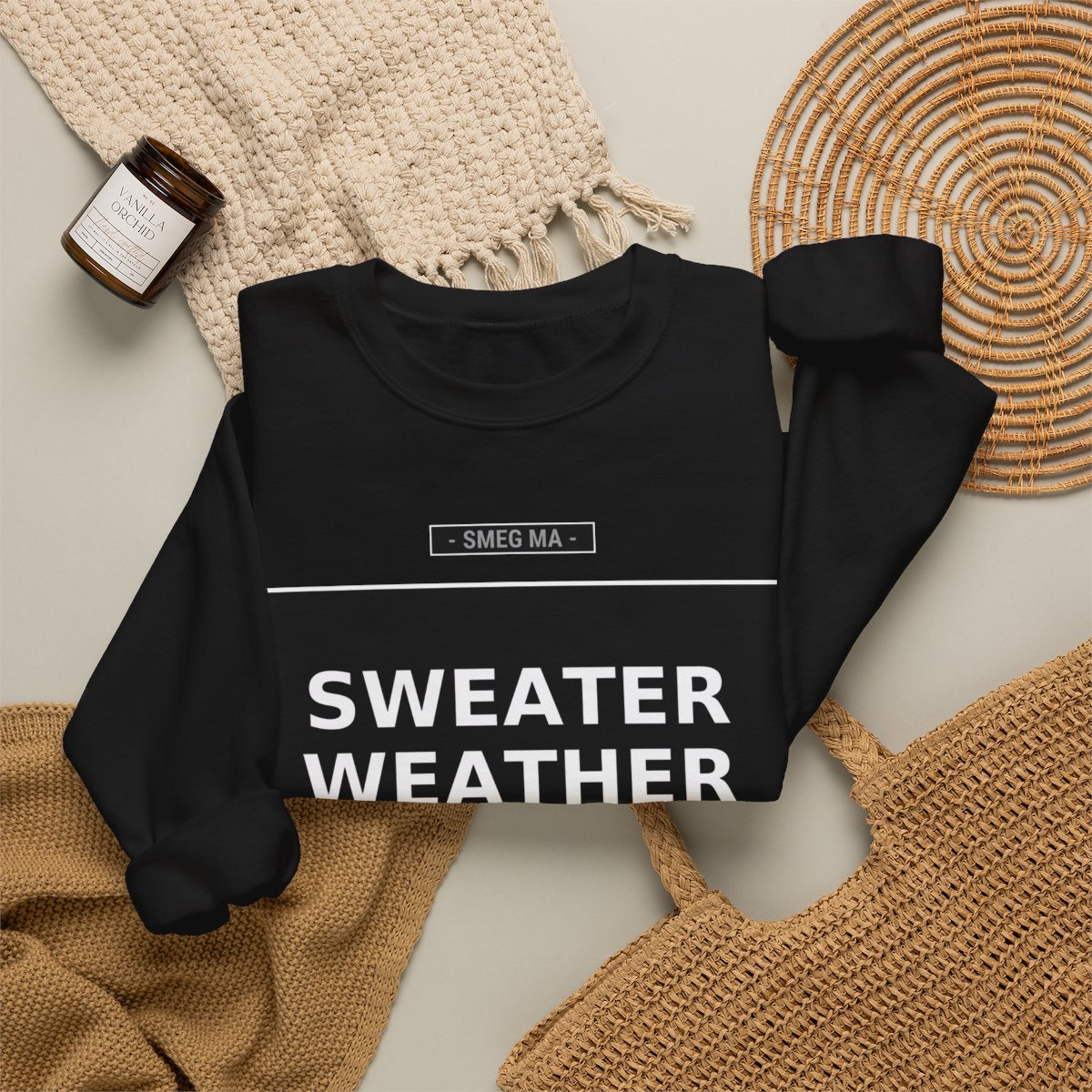 SWEATER WEATHER WARNING Crewneck Sweatshirt - Image 4